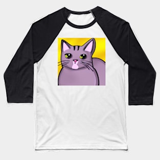 Cat portrait painting Baseball T-Shirt